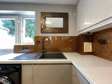 Deep Bronze - Mica Splashback - Bespoke - CreoGlass®