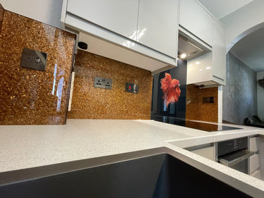 Deep Bronze - Mica Splashback - Bespoke - CreoGlass®