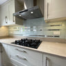 White - Mirror Striped Splashback - Bespoke - CreoGlass®