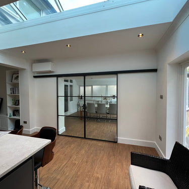 Deco Grid – Double Sliding Glass Doors – PMF - CreoGlass®