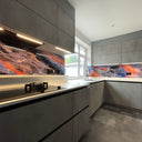 Quantum Flare – Abstract Printed Splashback – Bespoke - CreoGlass®