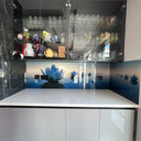 Lotus Bloom Printed Glass Splashback – Bespoke - CreoGlass®