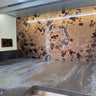 Amber and Black Marble - Textured Splashback - Bespoke - CreoGlass®