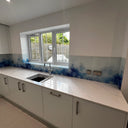 Azure Flame – Abstract Printed Splashback – Bespoke - CreoGlass®