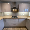 Mink Beige Colour Glass Splashback – Bespoke - CreoGlass®