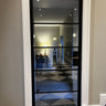 Lucent View – Single Hinged Door with Knob and Frame – internal steel and glass door, photo 1