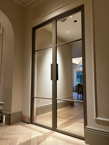 Artisan Grid - Double Hinged Glass Door with Latch and Frame – internal steel and glass door, photo 1