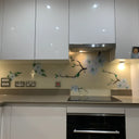 Blossom Branch – Printed Glass Splashback – Bespoke - CreoGlass®