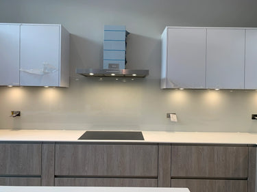 Dove Grey Colour Glass Splashback - Bespoke - CreoGlass®