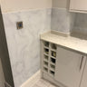 White Marble Printed Glass Splashback – Bespoke - CreoGlass®