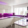 Pure Pink 10mm Glossy Glass Worktop - CreoGlass®
