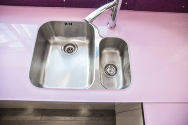 Pure Pink 10mm Glossy Glass Worktop - CreoGlass®