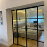 Vista Grid – Double Sliding Glass Door with Two Side Panels – internal steel and glass door, photo 1