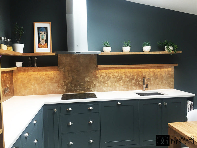 Golden Veil - Italian Splashback - Bespoke - CreoGlass®