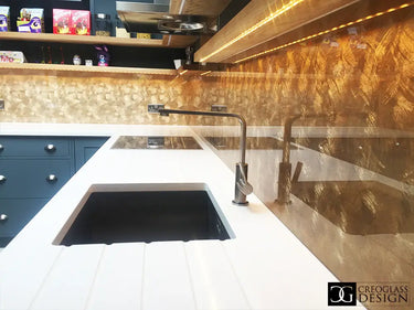 Golden Veil - Italian Splashback - Bespoke - CreoGlass®