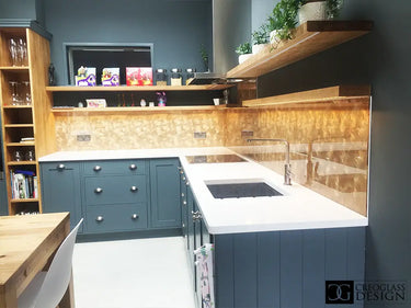 Golden Veil - Italian Splashback - Bespoke - CreoGlass®