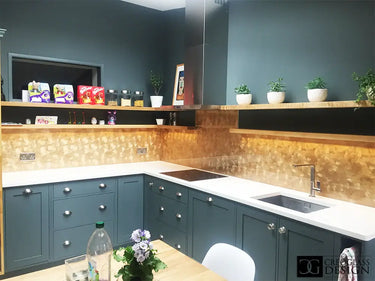 Golden Veil - Italian Splashback - Bespoke - CreoGlass®