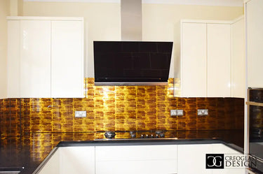 Amber Marble - Italian Splashback - Bespoke - CreoGlass®