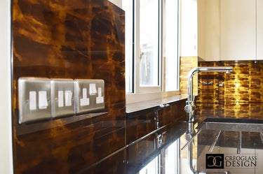 Amber Marble - Italian Splashback - Bespoke - CreoGlass®