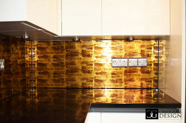 Amber Marble - Italian Splashback - Bespoke - CreoGlass®