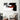 Abstract black, white, and red glass wall art for modern luxury interiors