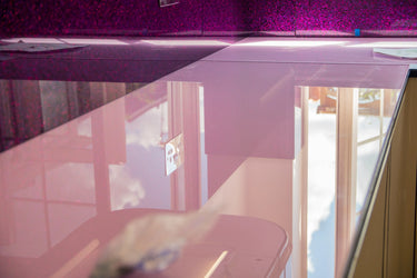 Pure Pink 10mm Glossy Glass Worktop - CreoGlass®