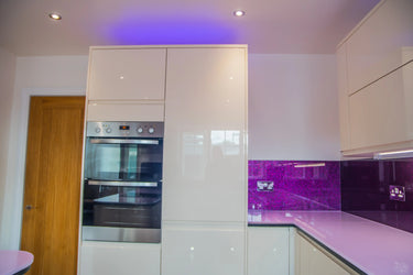 Pure Pink 10mm Glossy Glass Worktop - CreoGlass®
