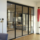 Vista Grid – Double Sliding Glass Door with Two Side Panels – PMF - CreoGlass®