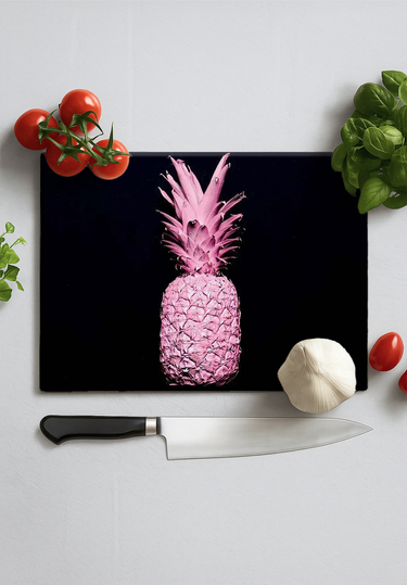 Pink Pineapple Glass Chopping Board and Placemat - CreoGlass®