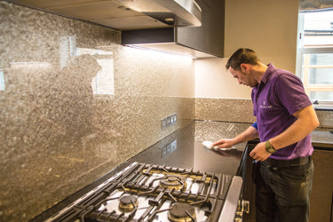 Deep Silver - Mica Splashback - Bespoke - CreoGlass®