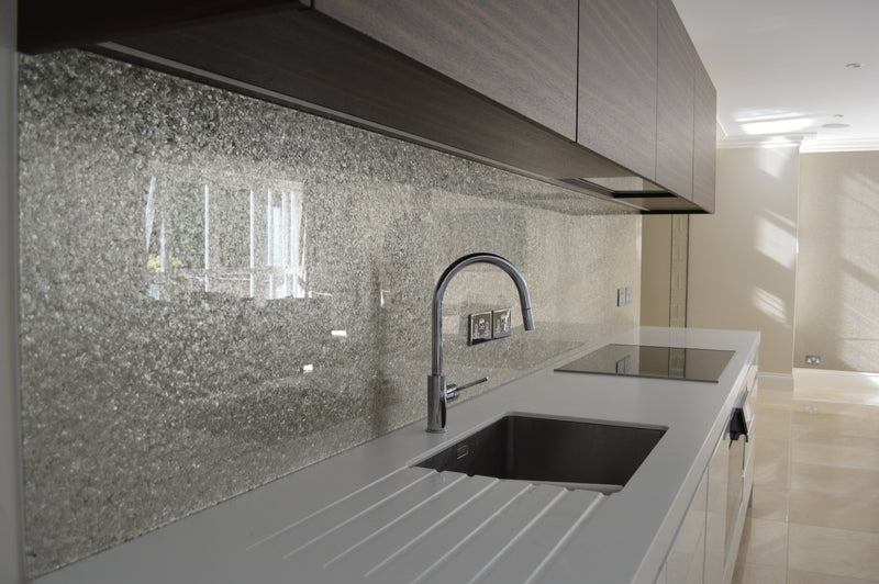 Deep Silver - Mica Splashback - Bespoke - CreoGlass®