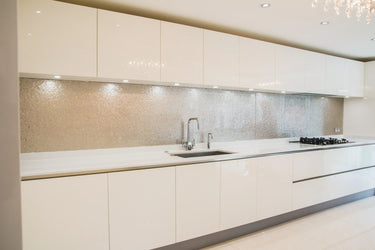 Deep Silver - Mica Splashback - Bespoke - CreoGlass®