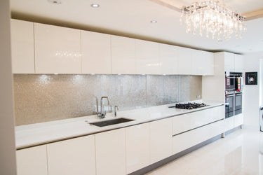 Deep Silver - Mica Splashback - Bespoke - CreoGlass®
