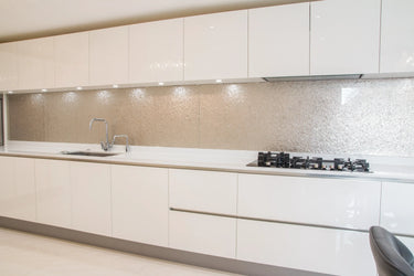 Deep Silver - Mica Splashback - Bespoke - CreoGlass®