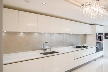 Deep Silver - Mica Splashback - Bespoke - CreoGlass®
