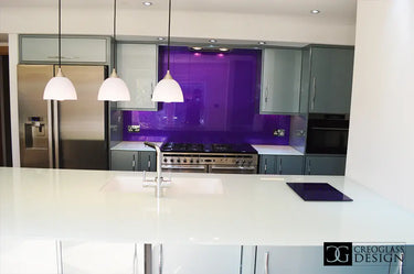 Pure White 10mm Glossy Glass Worktop - CreoGlass®