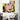 Pop art portrait with bold colors and halftone dots, featuring blonde woman with speech bubble, styled in modern living room