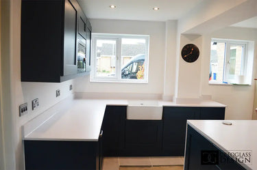 White Plain Colour 10mm Silestone Quartz Worktop - CreoGlass®