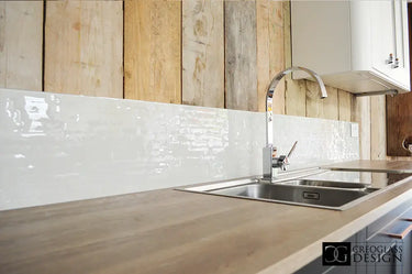 Light Slate – Kiln Splashback – Bespoke - CreoGlass®