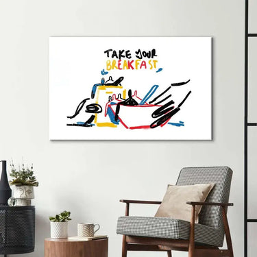 Take your Breakfast Abstract Glass Wall Art - DIY - CreoGlass®