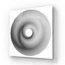 White Abstract Halftone Spiral Glass Wall Art - DIY - CreoGlass®