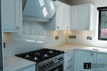 White Grey Marble 10mm Silestone Quartz Worktop - CreoGlass®