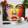 Woman Painting Glass Chopping Board and Placemat - CreoGlass®