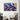Bespoke decorative glass wall art with blue and gold abstract pattern, modern luxury interior accent