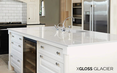 White XGloss Glacier 10mm Dekton Worktop - CreoGlass®
