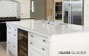 White XGloss Glacier 10mm Dekton Worktop - CreoGlass®
