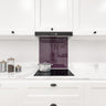 Aubergine Colour Glass Splashback - DIY - CreoGlass®
