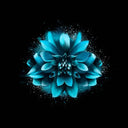 Blue Lotus Printed Glass Splashback - DIY - CreoGlass®
