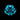 Glowing blue floral glass art with sparkling particles, ideal for decorative glass installations