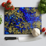 Blue Gold Liquid Ink Extra Glass Chopping Board and Placemat - CreoGlass®